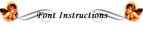 Font Instructions